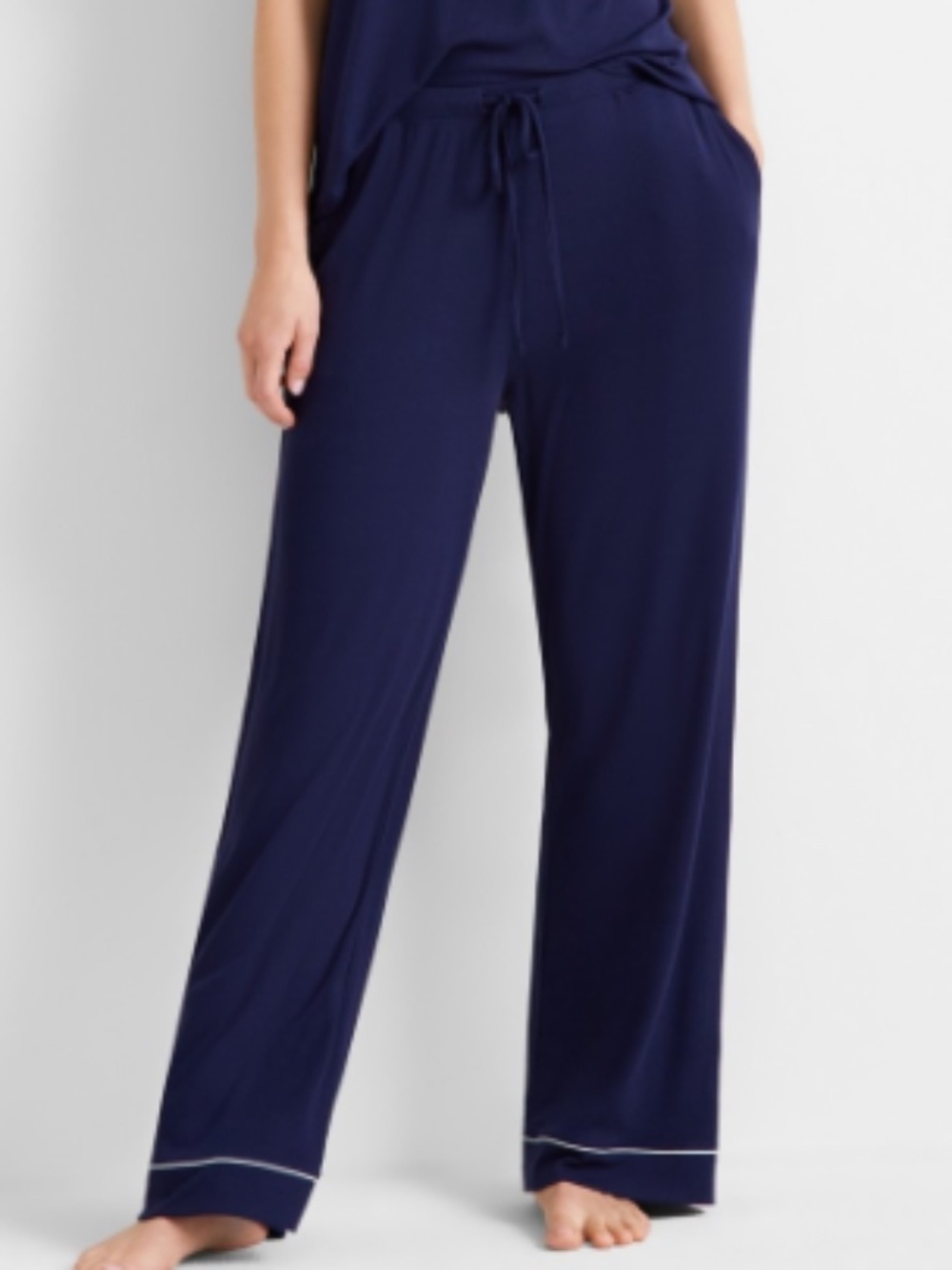 State of Day Ribbed-Knit Pajama Set of 2, Created for Macy's - Navy Blaze Large - Picture 3 of 3